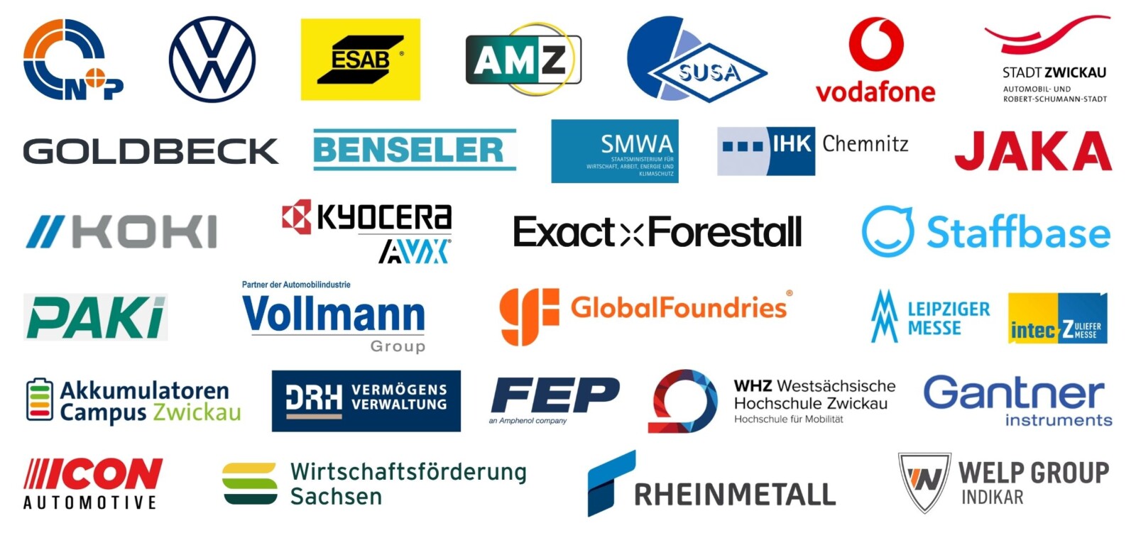 Das sind die Teilnehmer des 30. Automotive Forums Zwickau, dass vom 10. bis 11. November 2026 in Zwickau stattfindet.